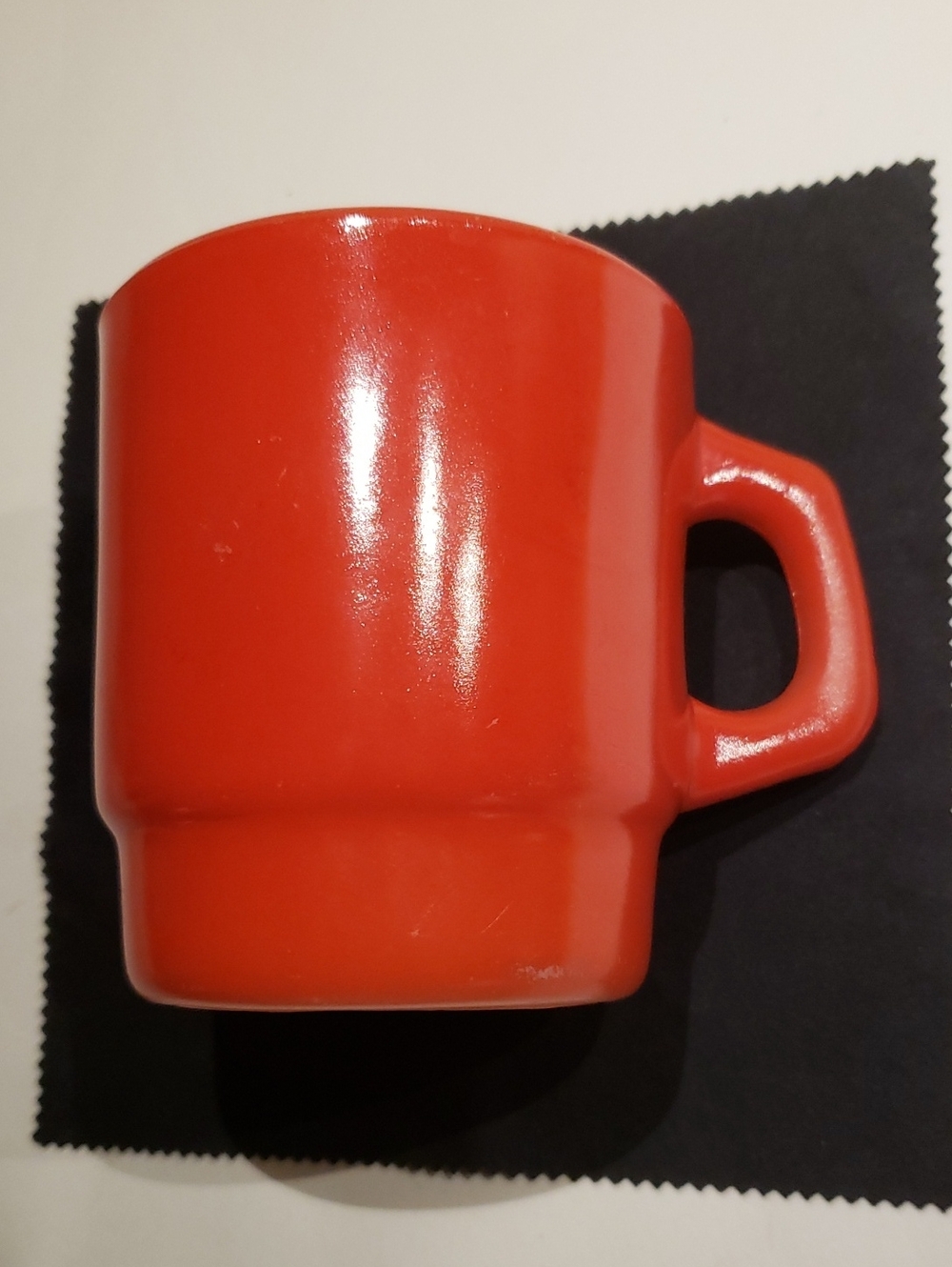 USA Red Ceramic Coffee Mug - Home Dining Milkglass 8oz